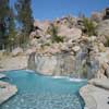 Natural boulders, Blue / Black quartz plaster